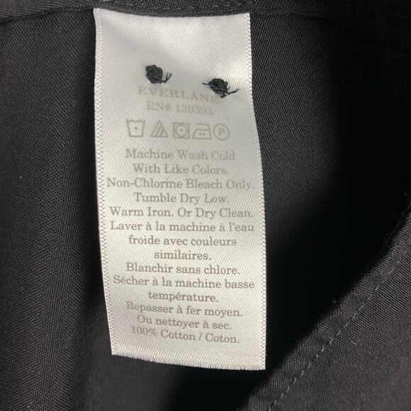 Everlane Daytripper Shirt Dress Size XS Oversized Black Button Down Minimalist - Picture 10 of 13